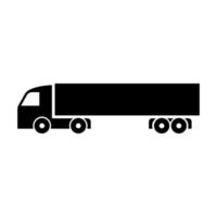 silhouet transport icoon van trailer vector