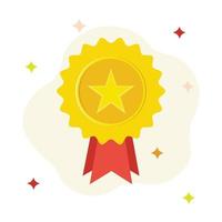 platte gouden award badge illustratie vector