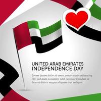 viering van de onafhankelijkheidsdag van de verenigde arabische emiraten. banner, wenskaart, flyer ontwerp. poster sjabloonontwerp vector