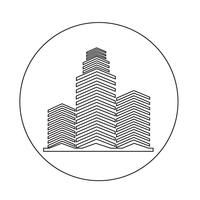Kantoorgebouw pictogram vector