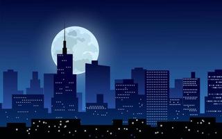 stad nacht skyline vector