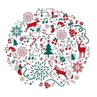 Kerstmis naadloze achtergrond met sneeuwvlokken en elementen. vector illustratie