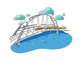 brug op een witte achtergrond. vectorillustratie. vector