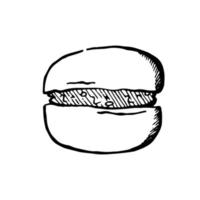 doodle stijl bitterkoekjes geïsoleerd op een witte achtergrond vector