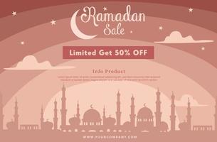 mooie verkoop banner festival wenskaart en eid mubarak promotiesjabloon vector