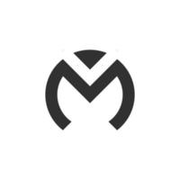 letter m en v logo-ontwerp. vector