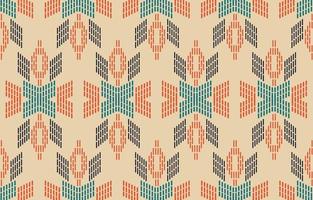 ikat etnische kunst. naadloos patroon in stammen, volksborduurwerk, chevronstijl. Azteekse geometrische kunst ornament print. ontwerp voor tapijt, behang, kleding, verpakking, stof, hoes. vector