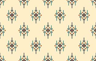 etnische abstracte achtergrond. naadloos in tribal, volksborduurwerk, inheemse ikat-stof. Azteekse geometrische kunst ornament print. ontwerp voor tapijt, behang, kleding, verpakking, textiel, tissue, decoratief vector