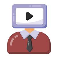 trendy ontwerp van videostreamingpictogram vector