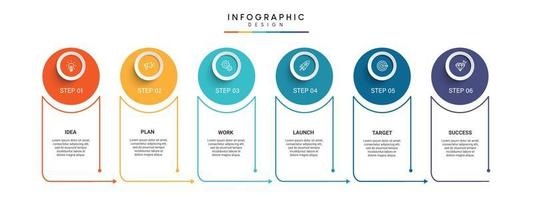 stappen zakelijke tijdlijn proces infographic sjabloonontwerp met pictogrammen vector