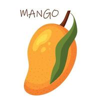 een heldere kleurrijke compositie met sappige mango. exotisch fruit. vector