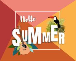 Mooie zomer banner en poster kaart vector