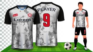 Voetbal Jersey en voetbal Kit presentatie Mockup sjabloon. vector