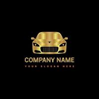 luxe gouden auto logo vector sport auto front label