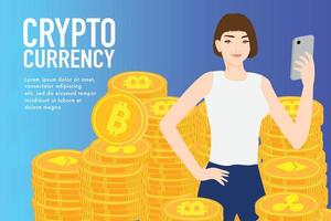 crypto valuta concept vector