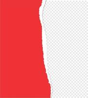 het ontwerp van een rood stuk papier in falf. vectorillustratie en achtergrond. vector