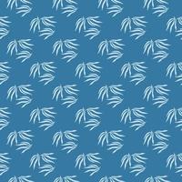 exotische tropische bladeren semless patroon. tropische blad op blauwe achtergrond. vector