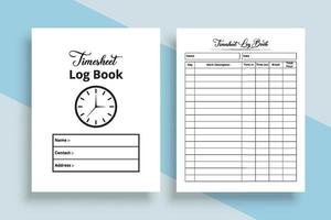 timesheet logboek interieur. notitiebloksjabloon voor bedrijfsplanningbeheer. notitieboekje interieur. kantoormedewerker timesheet management journaal interieur. tijdschema journaalsjabloon. vector