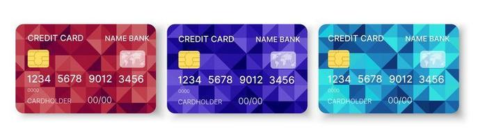 patroon creditcard in abstracte stijl stock illustratie set van design vector