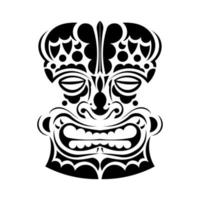 totem is het gezicht van de Hawaiiaanse stammen. gezicht in Polynesische of Maori-stijl. goed voor prints en t-shirts. geïsoleerd. vector