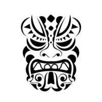 masker gezicht tattoo ornament maori stijl. Afrikaans ritueel traditioneel masker. tiki moko. vector