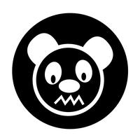 Schattig panda pictogram vector