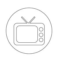 Retro tv-pictogram vector