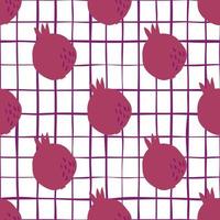 geometrische granaatappel fruit naadloze patroon voor textielontwerp. rode granaatappels behang vector