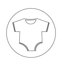 Baby kleding pictogram vector