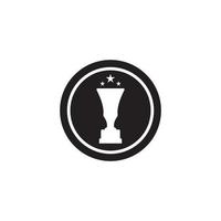 trofee vector logo icon.champions trofee logo pictogram voor winnaar award logo sjabloon