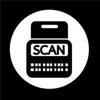 scan voorraad pictogram vector