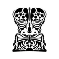 totem gezicht. gezicht in Polynesische of Maori-stijl. goed voor prints en t-shirts. geïsoleerd. vector