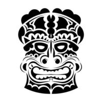 gezichtstatoeage in Polynesische stijl. maori masker. Hawaiiaanse tribale patronen. geïsoleerd. vectorillustratie. vector