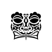 maori masker tatoeage. gezicht in polynesische stijl. Hawaiiaanse tribale patronen. geïsoleerd. vectorillustratie. vector