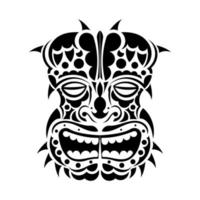 tattoo-masker in de polynesische stijl. maori gezicht. Hawaiiaanse tribale patronen. geïsoleerd. vector