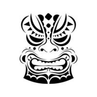 tattoo schets maori of afrikaanse stijl met masker gezicht totem vector