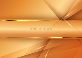 abstracte luxe bruine elegante geometrische diagonale overlay laag achtergrond met gouden lijnen. vector