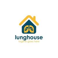 long house logo ontwerpsjabloon eenvoudig en uniek. perfect voor zaken, bedrijf, medic, winkel, etc. vector