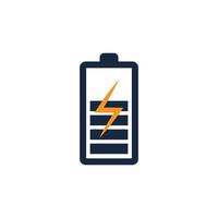 macht batterij logo pictogram vector illustratie ontwerp template.battery opladen vector icon.battery power en flash bliksemschicht logo