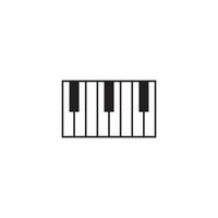 piano pictogram vector illustratie sjabloon