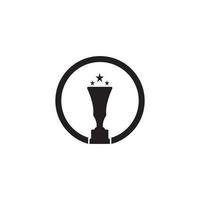 trofee vector logo icon.champions trofee logo pictogram voor winnaar award logo sjabloon