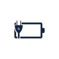 macht batterij logo pictogram vector illustratie ontwerp template.battery opladen vector icon.battery power en flash bliksemschicht logo