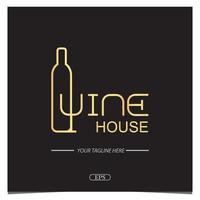 luxe gouden wijnhuis logo premium elegante sjabloon vector eps 10