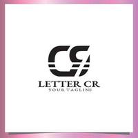 brief cr plat logo premium elegante sjabloon vector eps 10