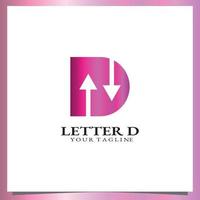 letter d pijl logo premium elegante sjabloon vector eps 10