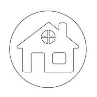 Onroerend goed huis pictogram vector