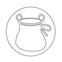 Chalk Bag klim pictogram vector