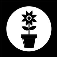 Bloempot pictogram vector