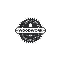 houtwerk vintage logo badge vector