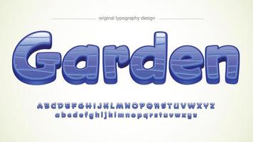 blauw hout patroon cartoon lettertype vector